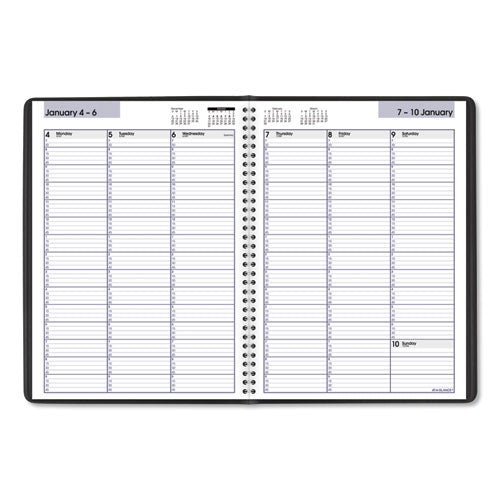 Dayminder Weekly Appointment Book, Vertical-column Format, 11 X 8, Black Cover, 12-month (jan To Dec): 2024