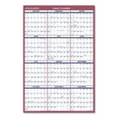 Vertical/horizontal Wall Calendar, 24 X 36, White/blue/red Sheets, 12-month (jan To Dec): 2024