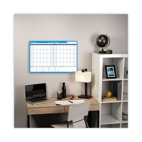90/120-day Undated Horizontal Erasable Wall Planner, 36 X 24, White/blue Sheets, Undated