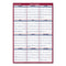 Erasable Vertical/horizontal Wall Planner, 32 X 48, White/blue/red Sheets, 12-month (jan To Dec): 2024