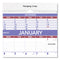 Three-month Wall Calendar, 15.5 X 22.75, White Sheets, 12-month (jan To Dec): 2024