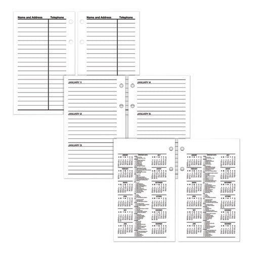 Financial Desk Calendar Refill, 3.5 X 6, White Sheets, 12-month (jan To Dec): 2024
