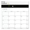 Contemporary Monthly Desk Pad, 18 X 11, White Sheets, Black Binding/corners,12-month (jan To Dec): 2024