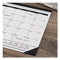 Ruled Desk Pad, 22 X 17, White Sheets, Black Binding, Black Corners, 12-month (jan To Dec): 2024