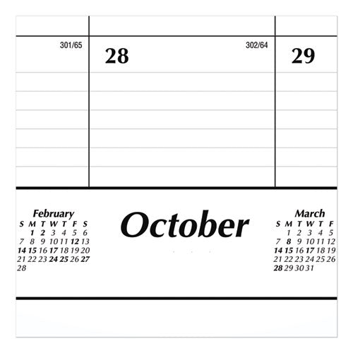 Academic Year Ruled Desk Pad, 21.75 X 17, White Sheets, Black Binding, Black Corners, 16-month (sept To Dec): 2023 To 2024