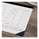 Contemporary Monthly Desk Pad, 22 X 17, White Sheets, Black Binding/corners,12-month (jan To Dec): 2024