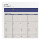 Fashion Color Desk Pad, 22 X 17, Stone/blue Sheets, Blue Binding, Clear Corners, 12-month (jan To Dec): 2024
