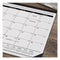 Ruled Desk Pad, 24 X 19, White Sheets, Black Binding, Black Corners, 12-month (jan To Dec): 2024