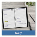 Dayminder Daily Appointment Book, 8 X 5, Black Cover, 12-month (jan To Dec): 2024