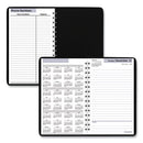 Dayminder Daily Appointment Book, 8 X 5, Black Cover, 12-month (jan To Dec): 2024