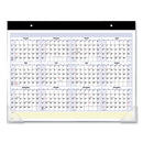 Quicknotes Desk Pad, 22 X 17, White/blue/yellow Sheets, Black Binding, Clear Corners, 13-month (jan To Jan): 2024 To 2025