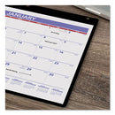 Monthly Desk/wall Calendar With Plastic Backboard And Bonus Pages, 11 X 8, White/violet/red Sheets, 12-month (jan-dec): 2024