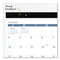 Easy-to-read Monthly Desk Pad, 22 X 17, White/blue Sheets, Black Binding, Clear Corners, 12-month (jan To Dec): 2024