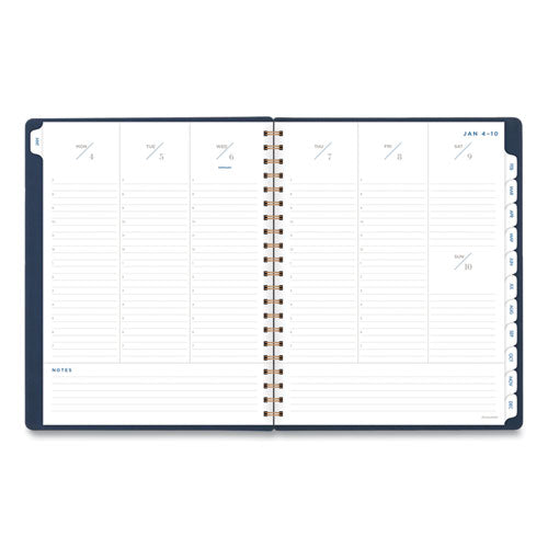 Signature Collection Firenze Navy Weekly/monthly Planner, 11 X 8.5, Navy Cover, 13-month (jan To Jan): 2024 To 2025