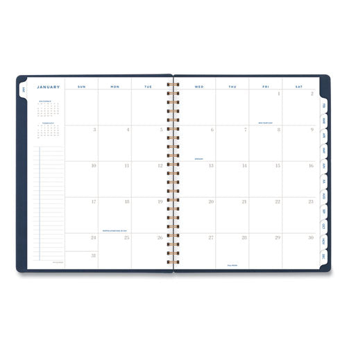 Signature Collection Firenze Navy Weekly/monthly Planner, 11 X 8.5, Navy Cover, 13-month (jan To Jan): 2024 To 2025