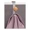 Cubicle Garment Peg, 2-hook, 1.2 X 1.38 X 7.9, Wood, Metallic Gray, 1.5 Lb Capacity