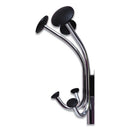 Chromy Coat Stand, 12 Knobs, 16w X 16d X 70.5h, Chrome/black