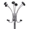 Chromy Coat Stand, 12 Knobs, 16w X 16d X 70.5h, Chrome/black