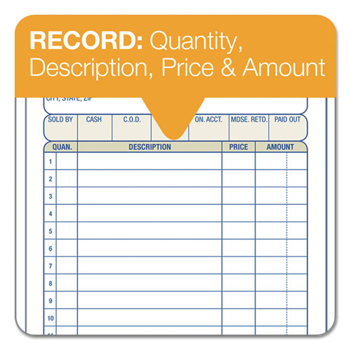 2-part Sales Book, 12 Lines, Two-part Carbon, 6.69 X 4.19, 50 Forms Total