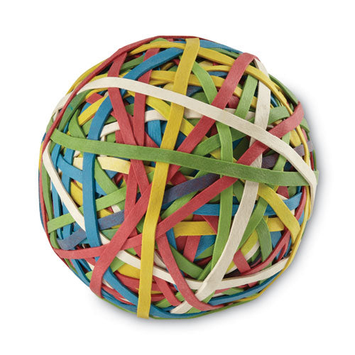 Rubber Band Ball, 3.25" Diameter, Size 34, Assorted Gauges, Assorted Colors, 270/pack