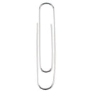 Premium Heavy-gauge Wire Paper Clips, Jumbo, Smooth, Silver, 100 Clips/box, 10 Boxes/pack