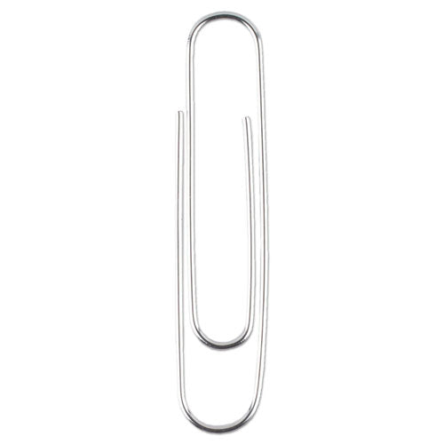 Premium Heavy-gauge Wire Paper Clips, Jumbo, Smooth, Silver, 100 Clips/box, 10 Boxes/pack