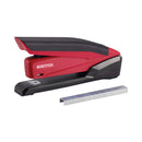 Inpower Spring-powered Desktop Stapler With Antimicrobial Protection, 20-sheet Capacity, Red/black