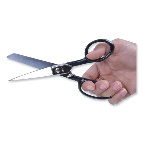 Hot Forged Carbon Steel Shears, 7" Long, 3.13" Cut Length, Black Straight Handle