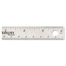 Stainless Steel Office Ruler With Non Slip Cork Base, Standard/metric, 6" Long