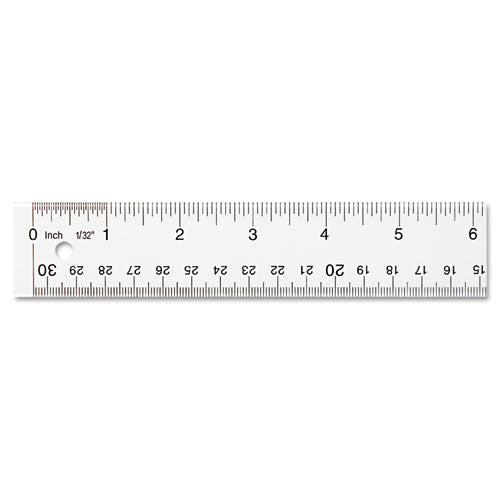 Clear Flexible Acrylic Ruler, Standard/metric, 12" Long, Clear