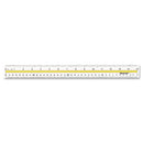 Acrylic Data Highlight Reading Ruler With Tinted Guide, 15" Long, Clear/yellow