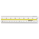 Acrylic Data Highlight Reading Ruler With Tinted Guide, 15" Long, Clear/yellow