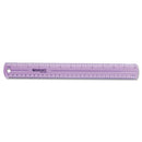 12" Jewel Colored Ruler, Standard/metric, Plastic