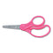 For Kids Scissors, Pointed Tip, 5" Long, 1.75" Cut Length, Randomly Assorted Straight Handles