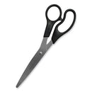 Value Line Stainless Steel Shears, 8" Long, 3.5" Cut Length, Black Straight Handle