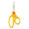 Kids' Scissors With Antimicrobial Protection, Rounded Tip, 5" Long, 2" Cut Length, Assorted Straight Handles, 12/pack