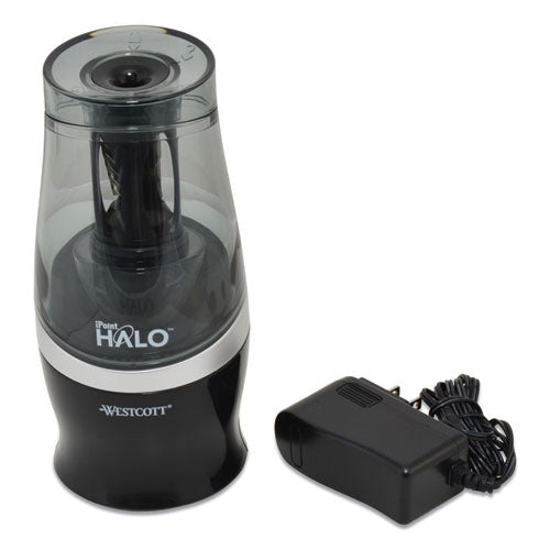 Halo Colored Pencil Non-stick Electric Sharpener, Ac-powered, 3.5 X 6.75, Black/silver