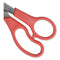 Value Line Stainless Steel Shears, 8" Long, 3.5" Cut Length, Red Straight Handle