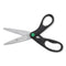 Kleenearth Scissors, 8" Long, 3.25" Cut Length, Black Straight Handle