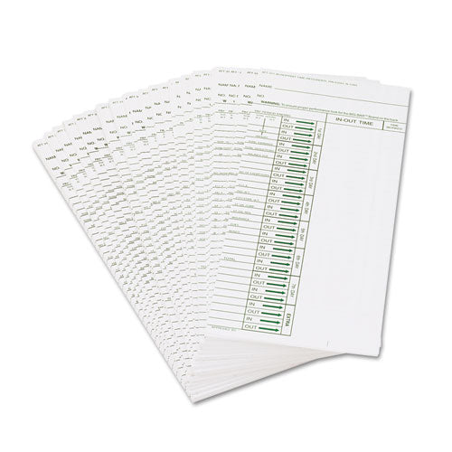 Time Clock Cards For Acroprint Att310, One Side, 4 X 10, 200/pack