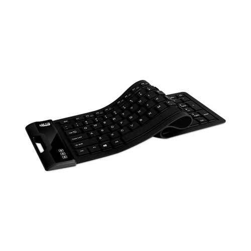 Slimtouch 232 Antimicrobial Waterproof Flex Keyboard, 120 Keys, Black