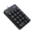 Spill-resistant 18-key Numeric Keypad, Black