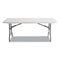 Resin Rectangular Folding Table, Square Edge, 72w X 30d X 29h, Platinum