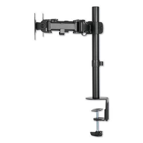 Adaptivergo Pole-mounted Dual Monitor Arm For 30" Monitors, 360 Deg Rotation, 30 Deg Tilt, 360 Deg Pan, Black, Supports 22 Lb