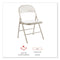 Armless Steel Folding Chair, Supports Up To 275 Lb, Taupe Seat, Taupe Back, Taupe Base, 4/carton