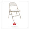 Armless Steel Folding Chair, Supports Up To 275 Lb, Taupe Seat, Taupe Back, Taupe Base, 4/carton