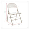 Armless Steel Folding Chair, Supports Up To 275 Lb, Taupe Seat, Taupe Back, Taupe Base, 4/carton