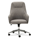Alera Captain Series High-back Chair, Supports Up To 275 Lb, 17.1" To 20.1" Seat Height, Gray Tweed Seat/back, Chrome Base