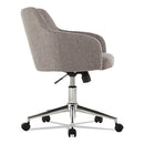 Alera Captain Series Mid-back Chair, Supports Up To 275 Lb, 17.5" To 20.5" Seat Height, Gray Tweed Seat/back, Chrome Base