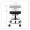 Alera Hl Series Height-adjustable Utility Stool, Backless, Supports Up To 300 Lb, 24" Seat Height, Black Seat, Chrome Base